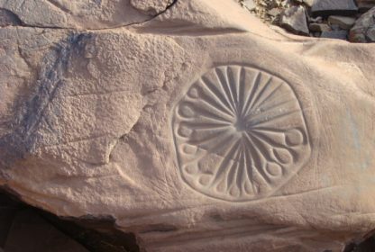 Rock engravings in Taouz South Morocco